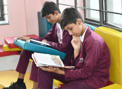 Students studying in common room